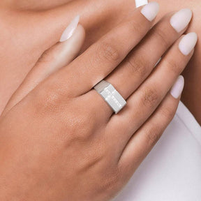 Anillo de plata de ley 925 maciza con circonita cúbica